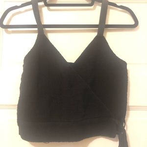 Madewell Black tank with ties